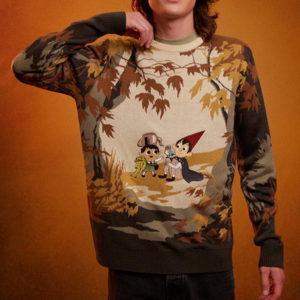 Over The Garden Wall Wirt & Greg Woods Scene Intarsia Sweater